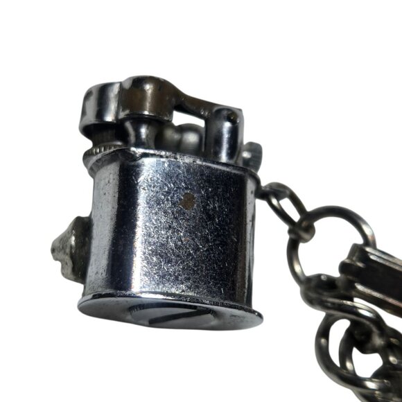 Vintage Bracelet Miniature Lighter Charm With Jeweled Embellishments - Picture 11 of 16